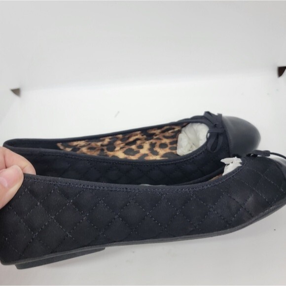 MIA Marjorie black quilted Ballet flat shoes size 8M Bow Closed toe C19564A - Picture 3 of 10